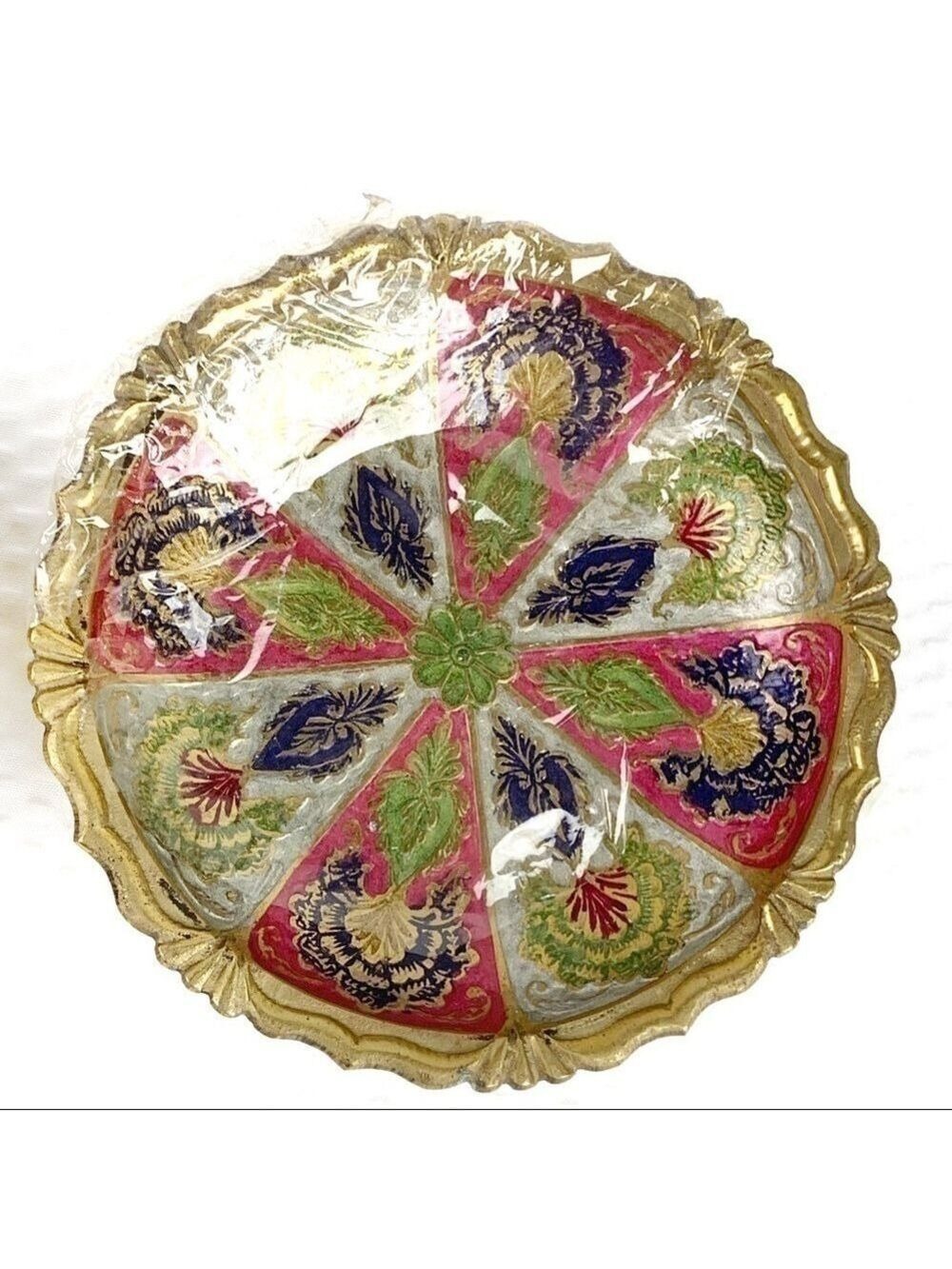 𝅺NEW-PAINTED/ENAMEL/ETCHED Carved Edges Brass Plate